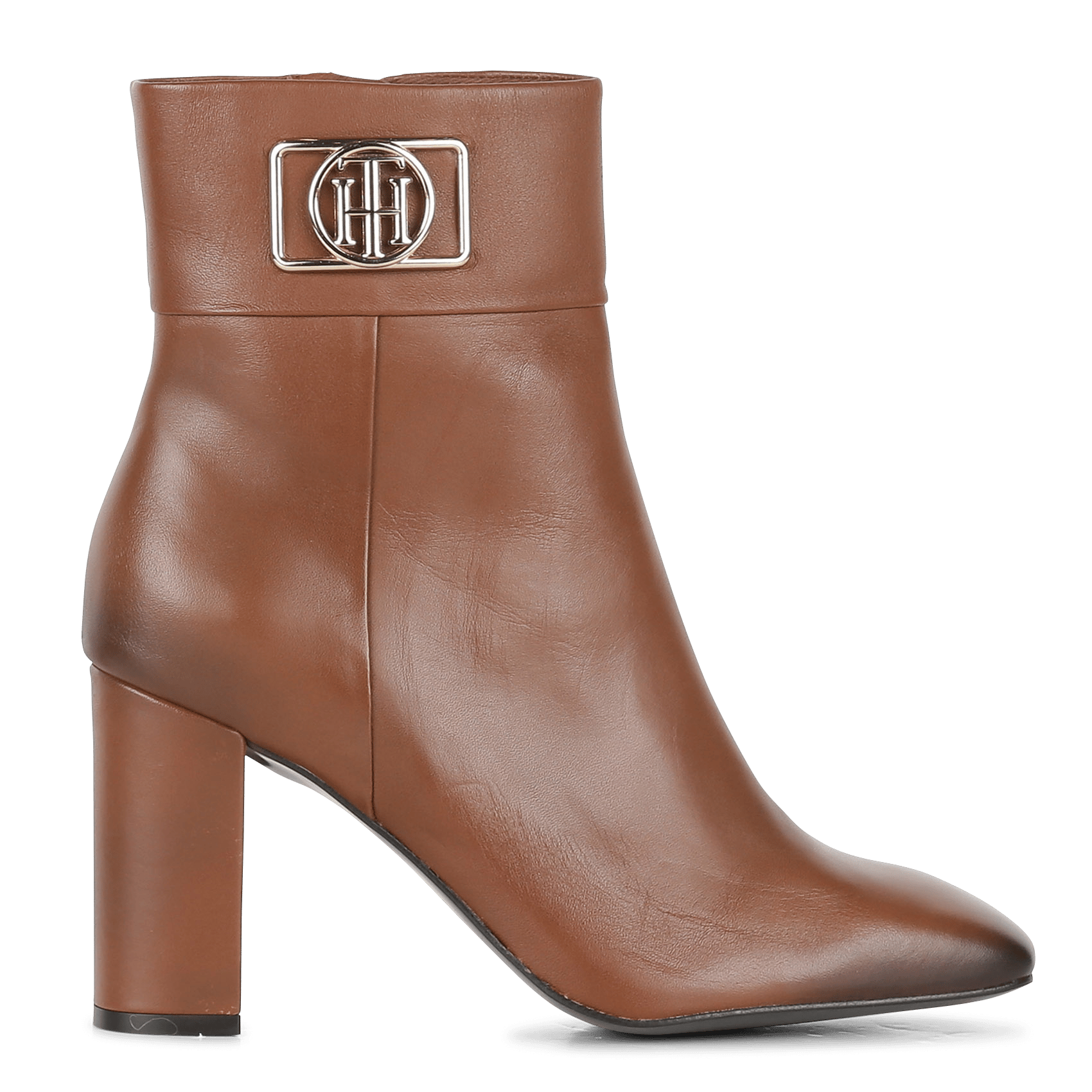 Sale Leren Enkellaarzen Met Hak Brown Tommy Hilfiger - Dames | Place des  Tendances