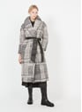 TWINSET PATTERN CHECK BICOLOR NEIGE/NOIR Wit