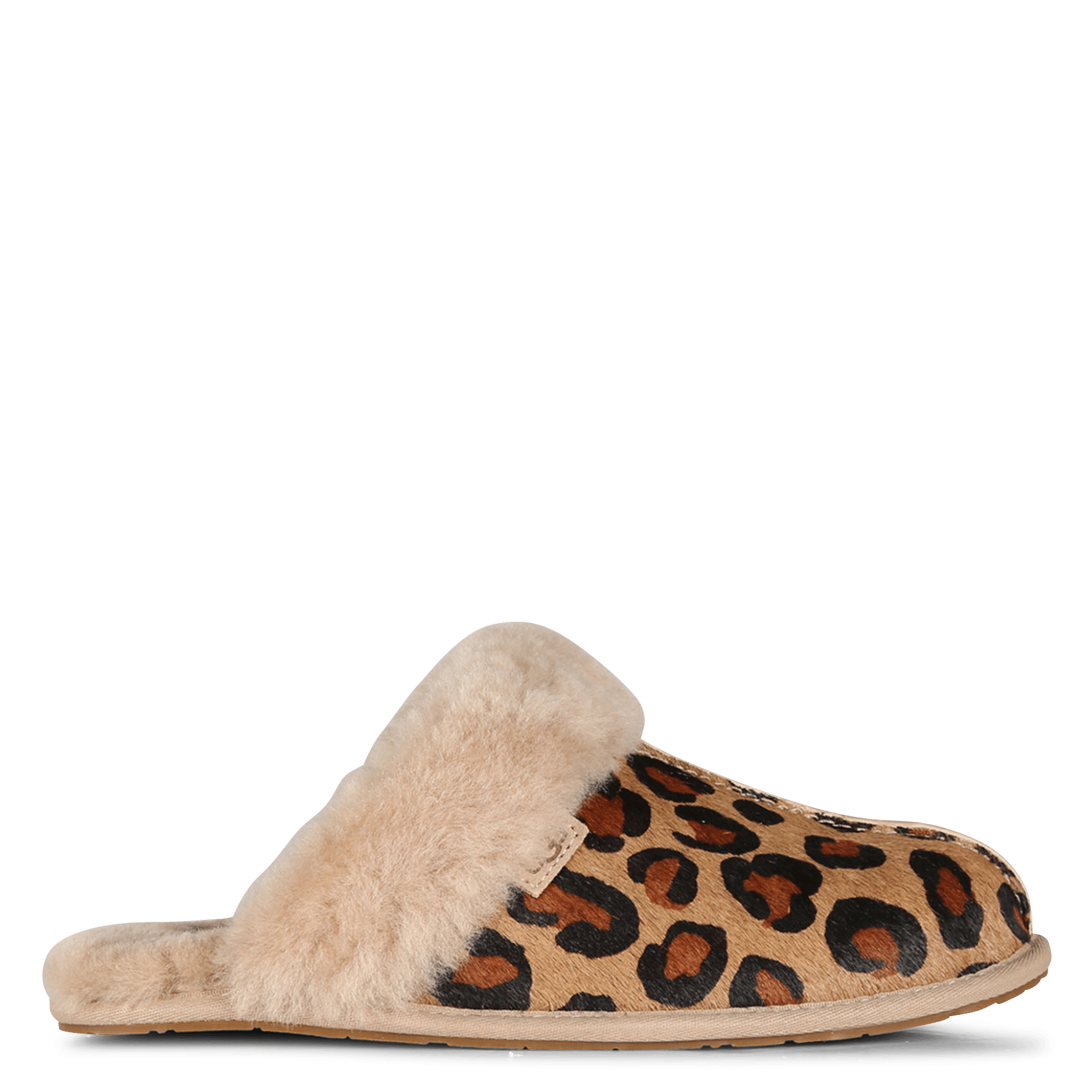 Gevoerde Sloffen Met Luipaardprint Natural Ugg - Dames | Place des Tendances