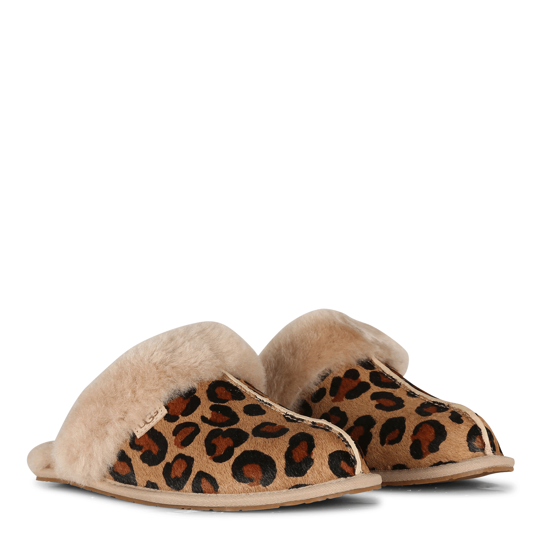 Gevoerde Sloffen Met Luipaardprint Natural Ugg - Dames | Place des Tendances