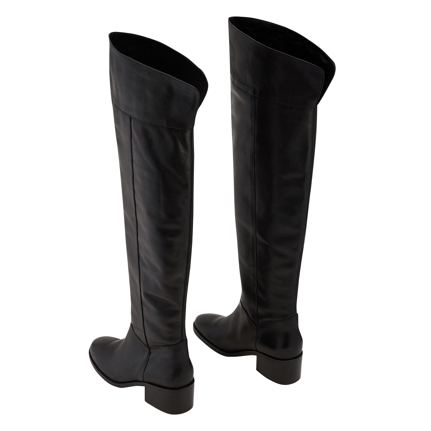 Lamica Pirwine leren overknee laarzen zwart - Schoenen.nl