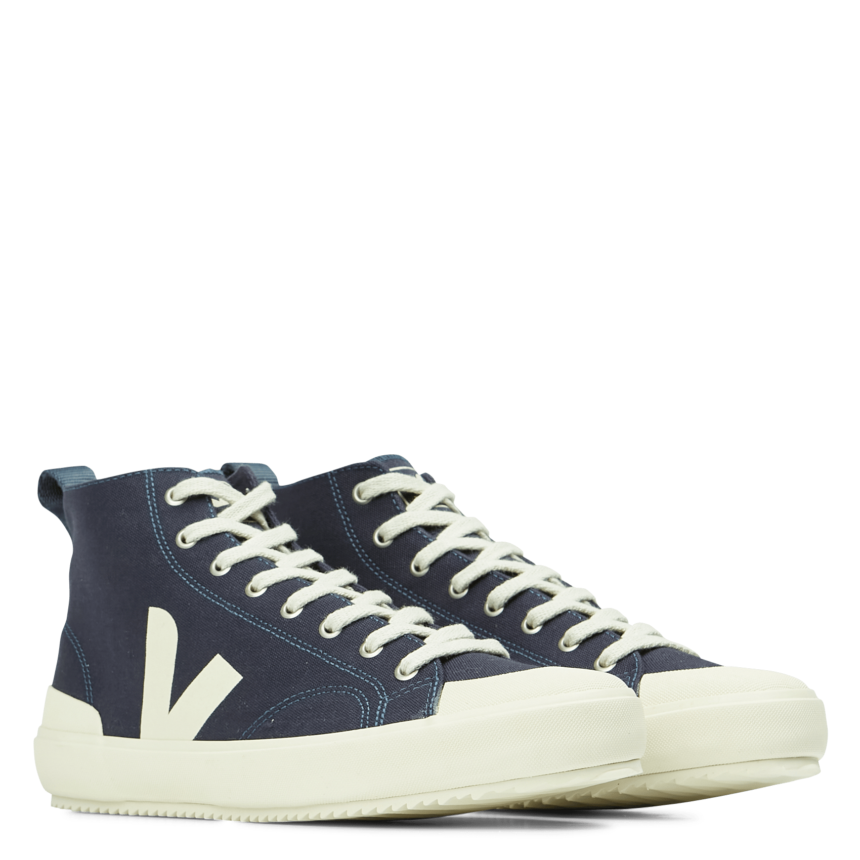 Sale Hoge Sneakers Van Biologisch Katoen Marine Pierre Veja - Heren | Place  des Tendances