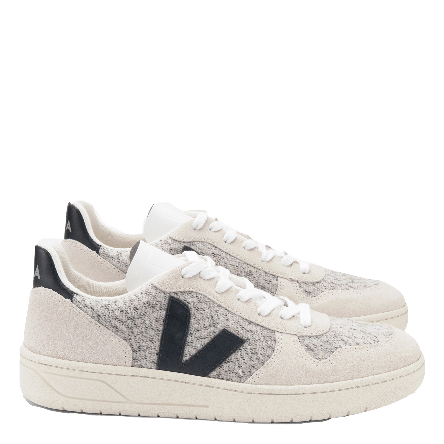 Katoenen Sneakers - Veja V 10 Snow Black Veja - Dames | Place des Tendances