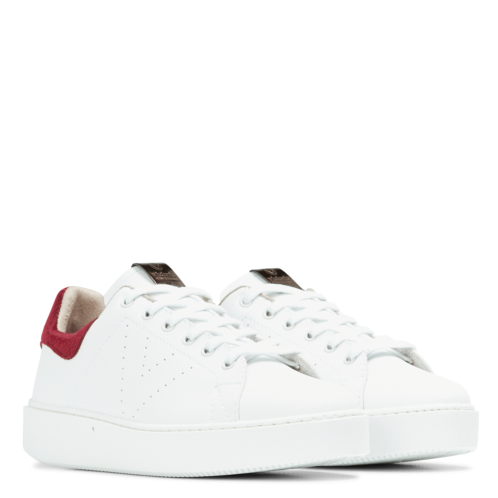Lage Sneakers Met Bont Burdeos Victoria - Dames | Place des Tendances