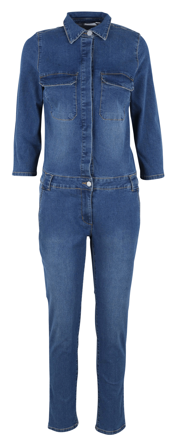 Jumpsuit Van Spijkerstof Medium Blue Denim Vila Dames Place des