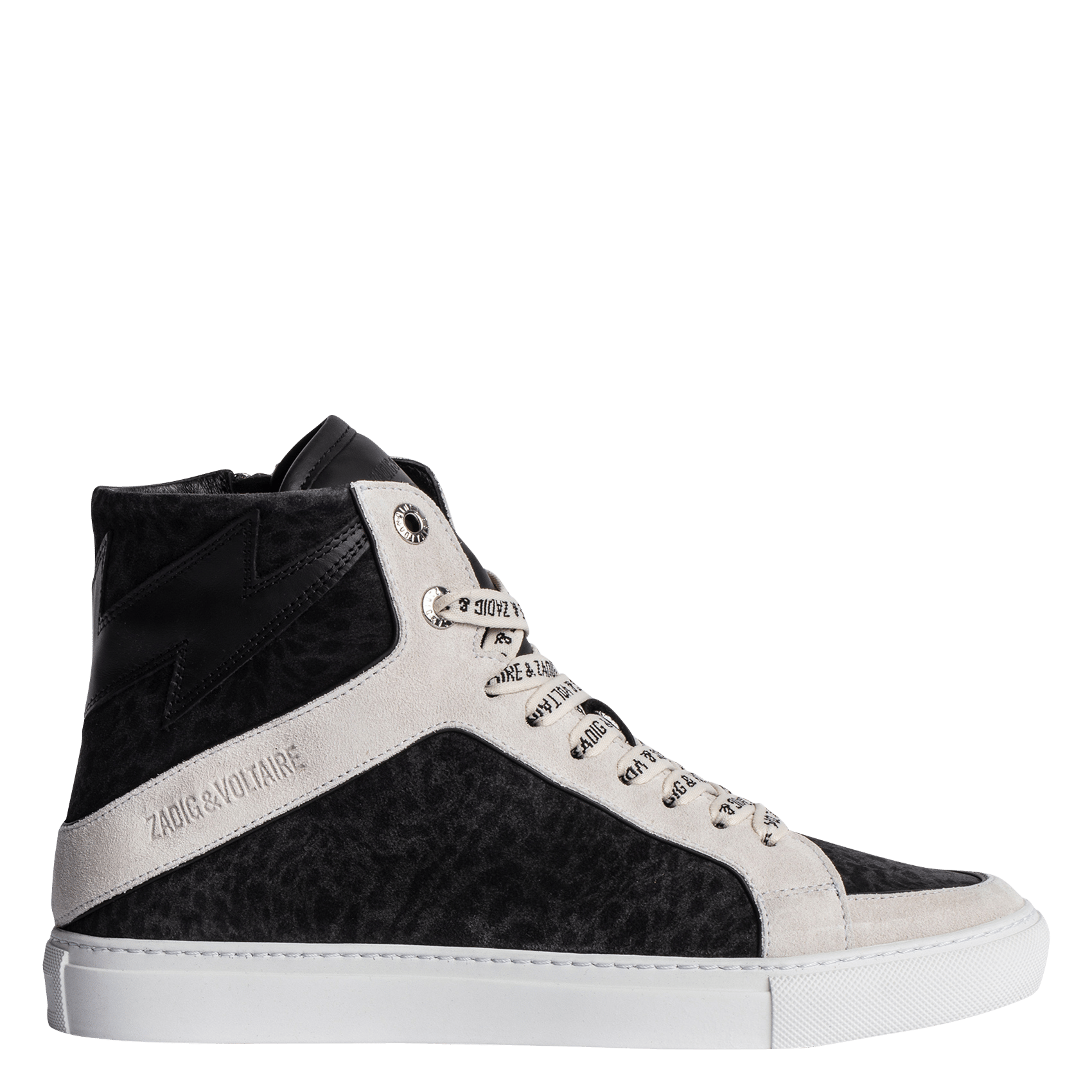 Hoge, Leren Sneakers Met Luipaardprint Blanc Zadig\u0026voltaire - Dames | Place  des Tendances