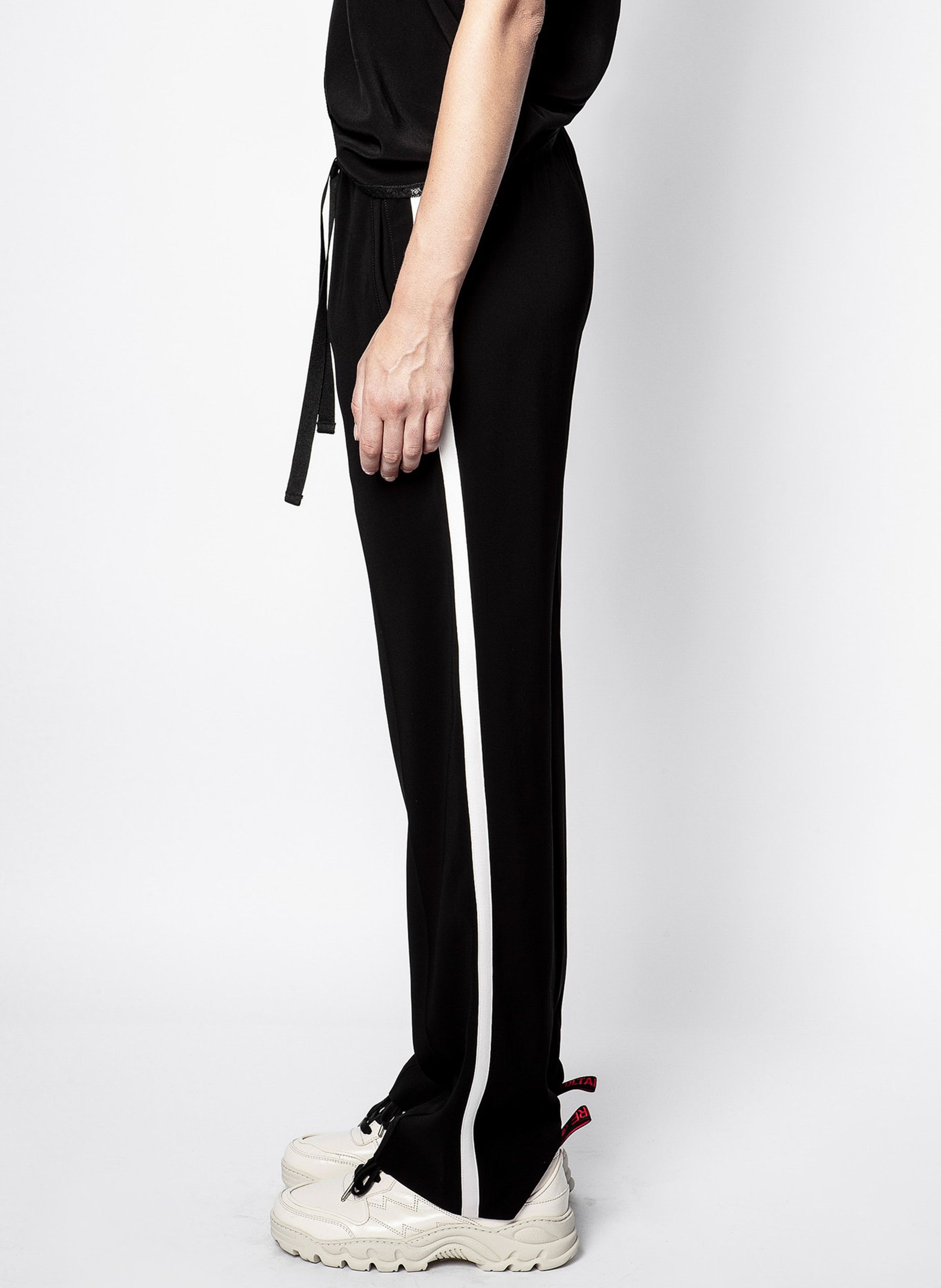 Mode Broeken Bandplooibroeken Zadig & Voltaire Bandplooibroek zwart zakelijke stijl 